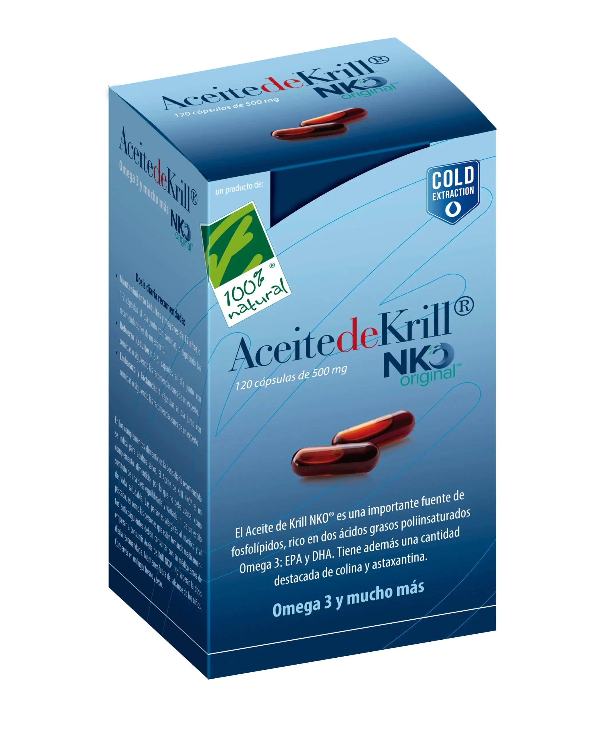 100%naturale Olio di Krill Nko 120 CAP 500 Mg
