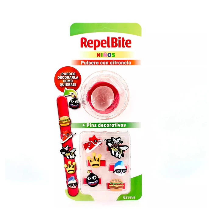 Repel Braccialetto insetti bambini + Decorative Pins