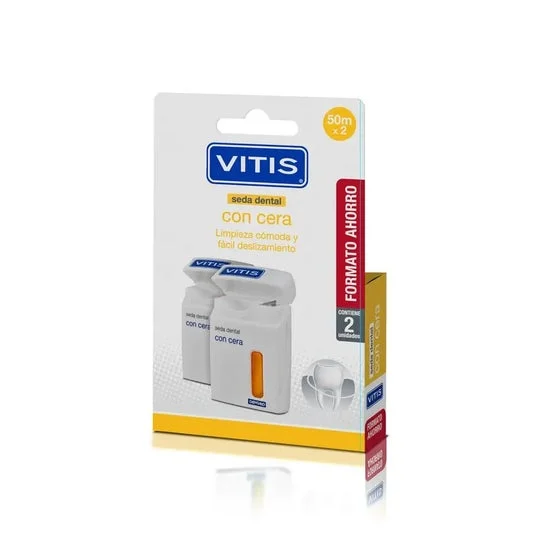 Filo interdentale Vitis® con cera 2x50m