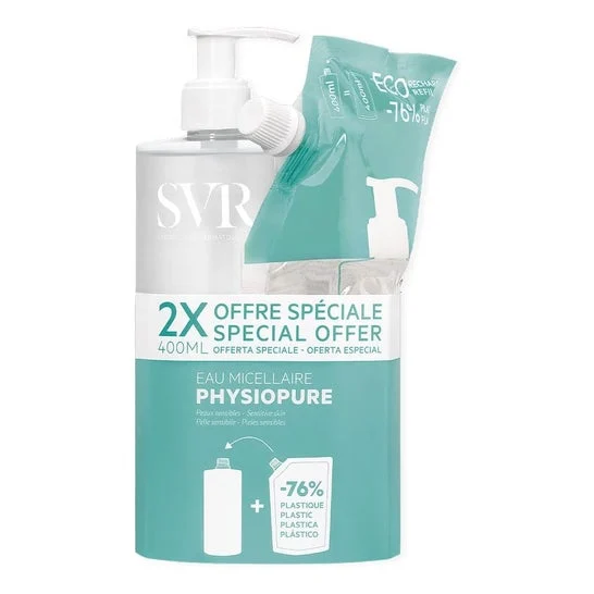 SVR Physiopure Agua Micelar 400ml + Recarga 400ml