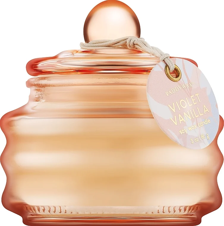Candela viola al profumo di vaniglia