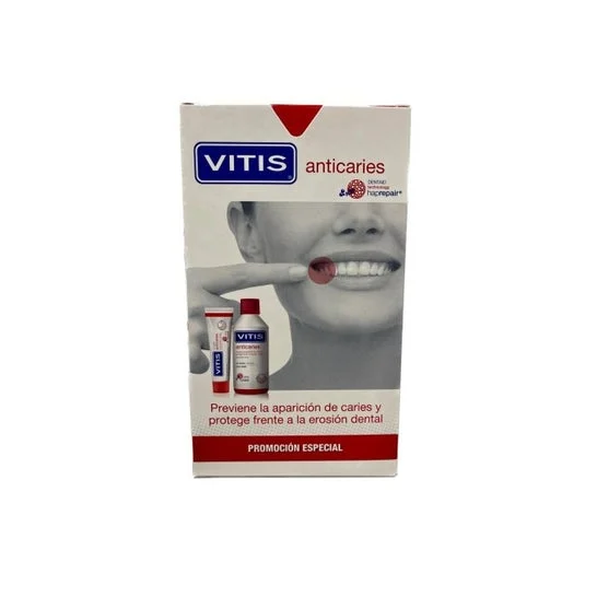 Vitis Anticarie Pack Dentifricio 100ml + Collutorio 500ml