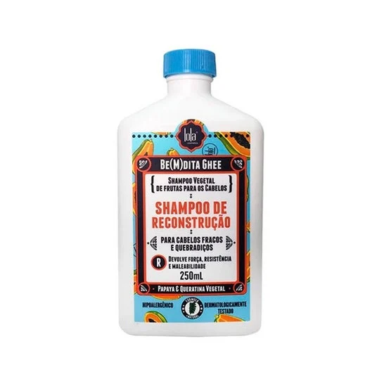 Lola Cosmetics Be(M)Dita Ghee Shampoo Reconstrução Papaya E Queratina Vegetal 250ml