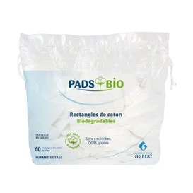 Gilbert Rectángulos de Algodón Biodegradables 60uds