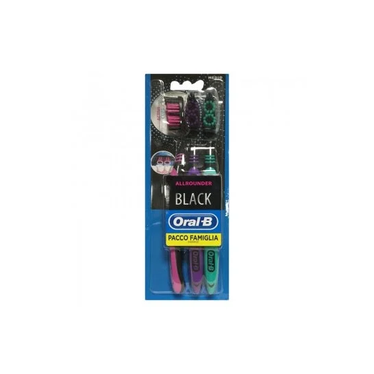 Oral-B Black Robin Hood Spazzolino Medium 3 Unità