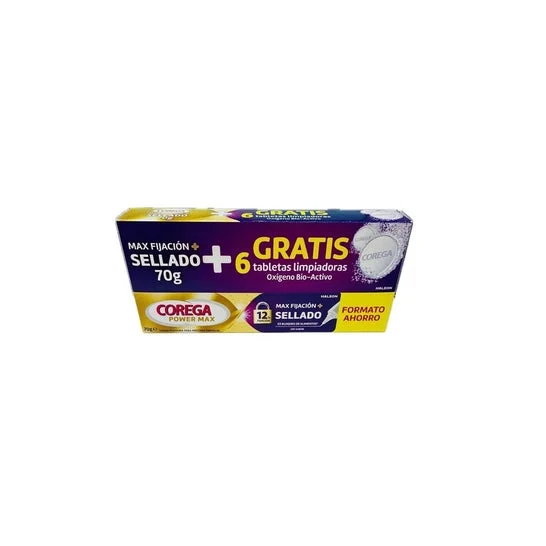 Corega Pack Max Fijación 70 gr + Tablet Oxígen Bio-Act 6 uds