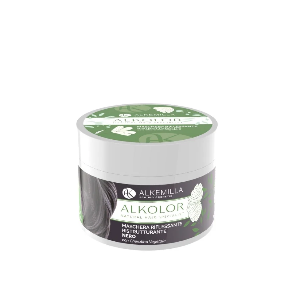 ALKEMILLA Maschera Riflessante Ristrutturante – Nero