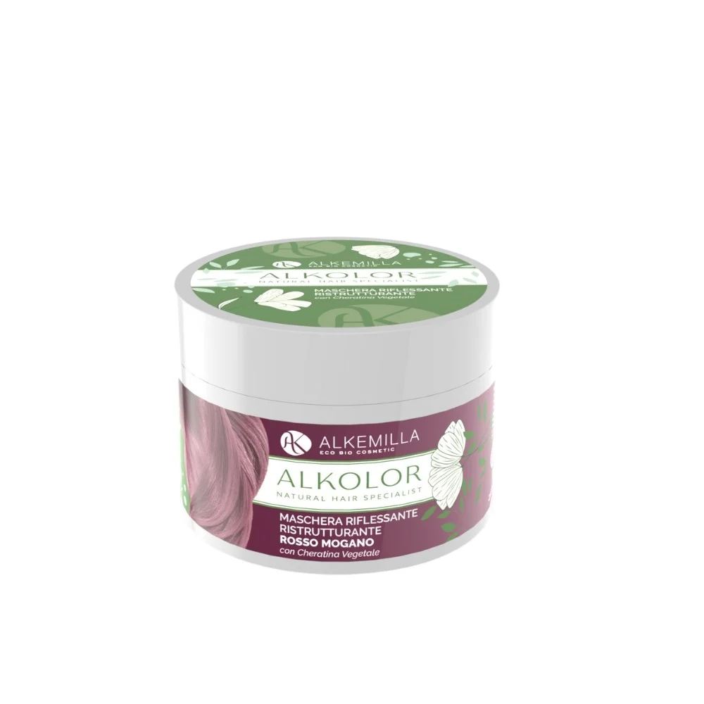 ALKEMILLA Maschera Riflessante Ristrutturante – Rosso Mogano