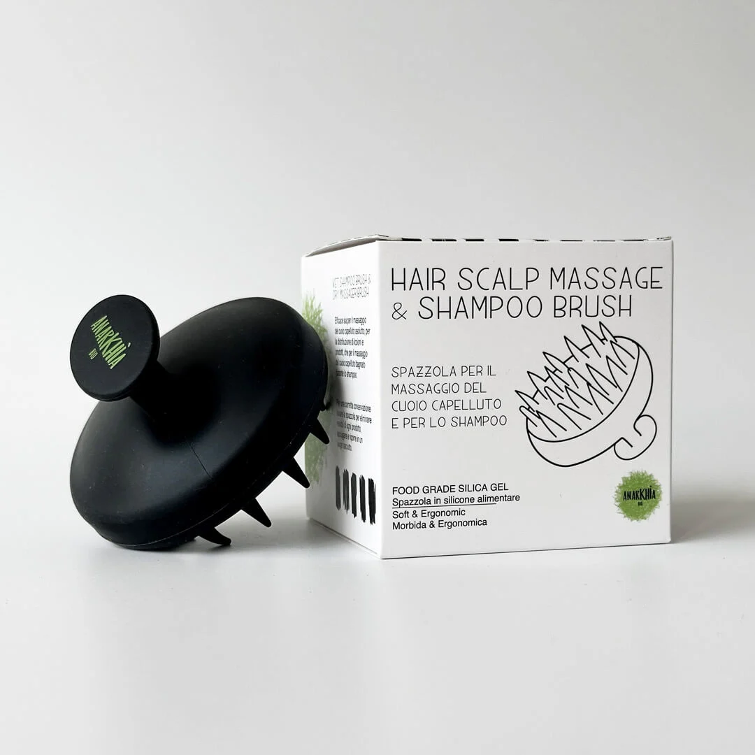 ANARKHIA BIO Spazzola per Massaggio del Cuoio Capelluto e Shampoo
