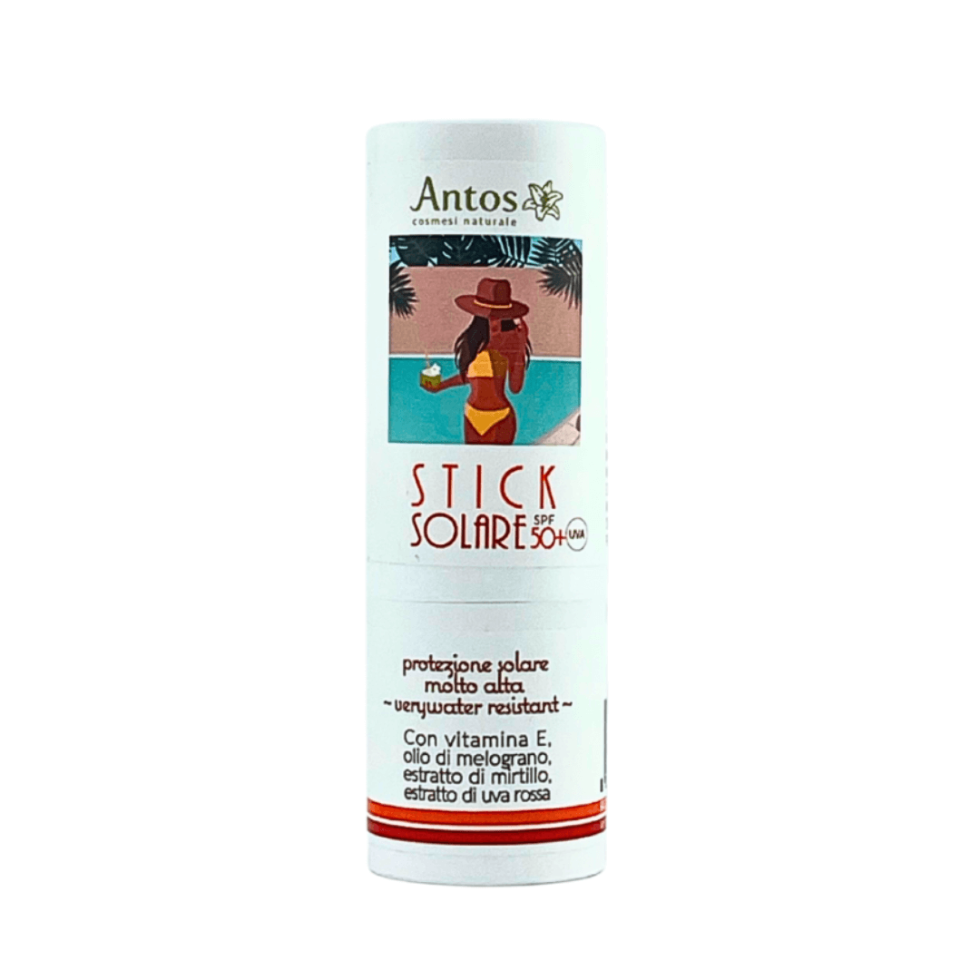 ANTOS Stick Solare Viso, Labbra e Tattoo SPF 50+ Protezione Molto Alta Water Resistant