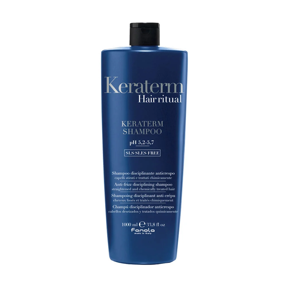 FANOLA KERATERM SHAMPOO DISCIPLINANTE ANTICRESPO CAPELLI STIRATI E TRATTATI CHIMICAMENTE 1000 ML