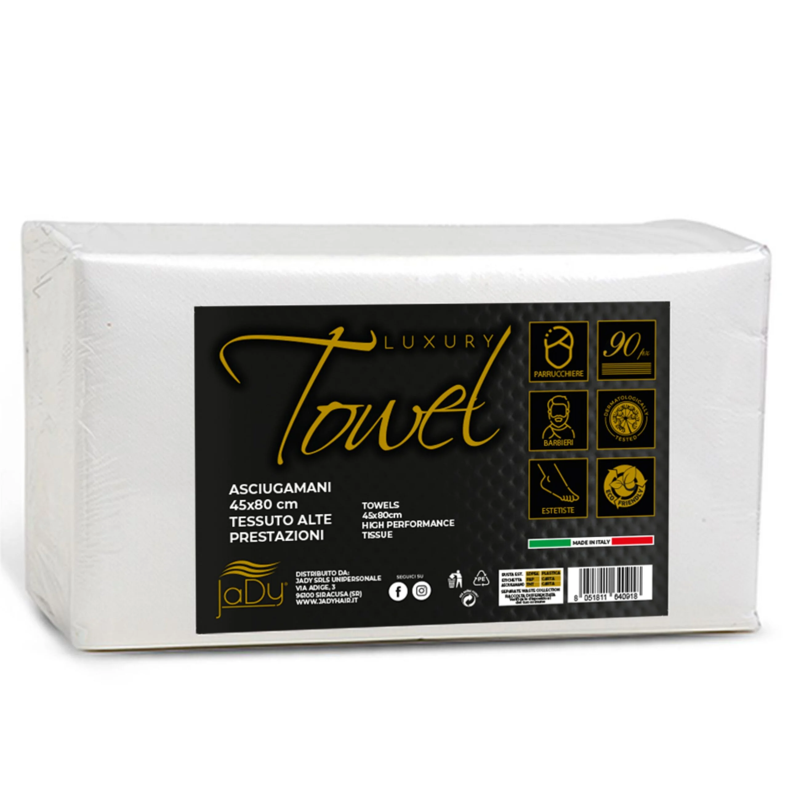 JADY LUXURY TOWEL ASCIUGAMANI 100PZ 45X80 MADE IN ITALY