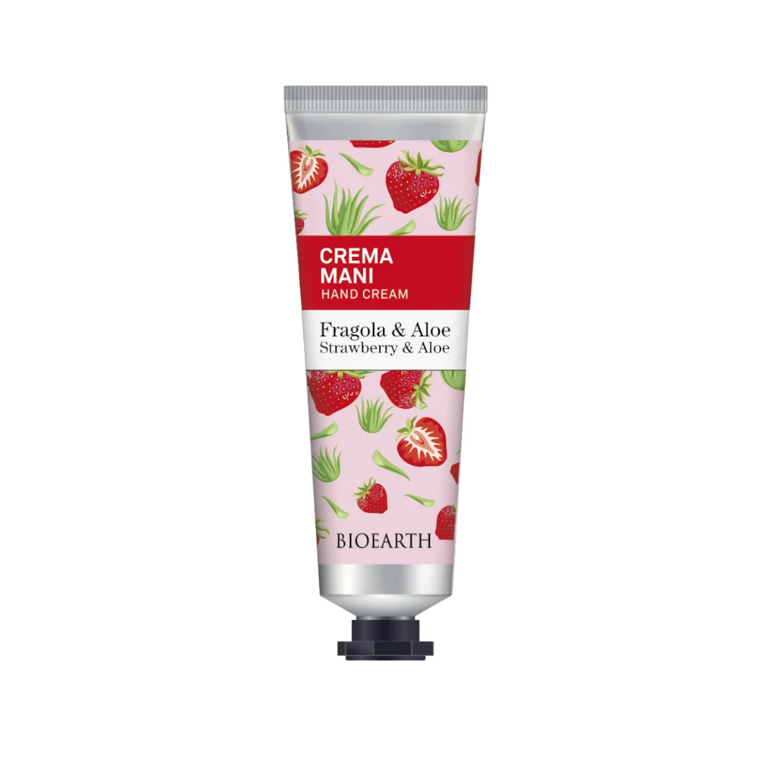 BIOEARTH Crema Mani Aloe e Fragola