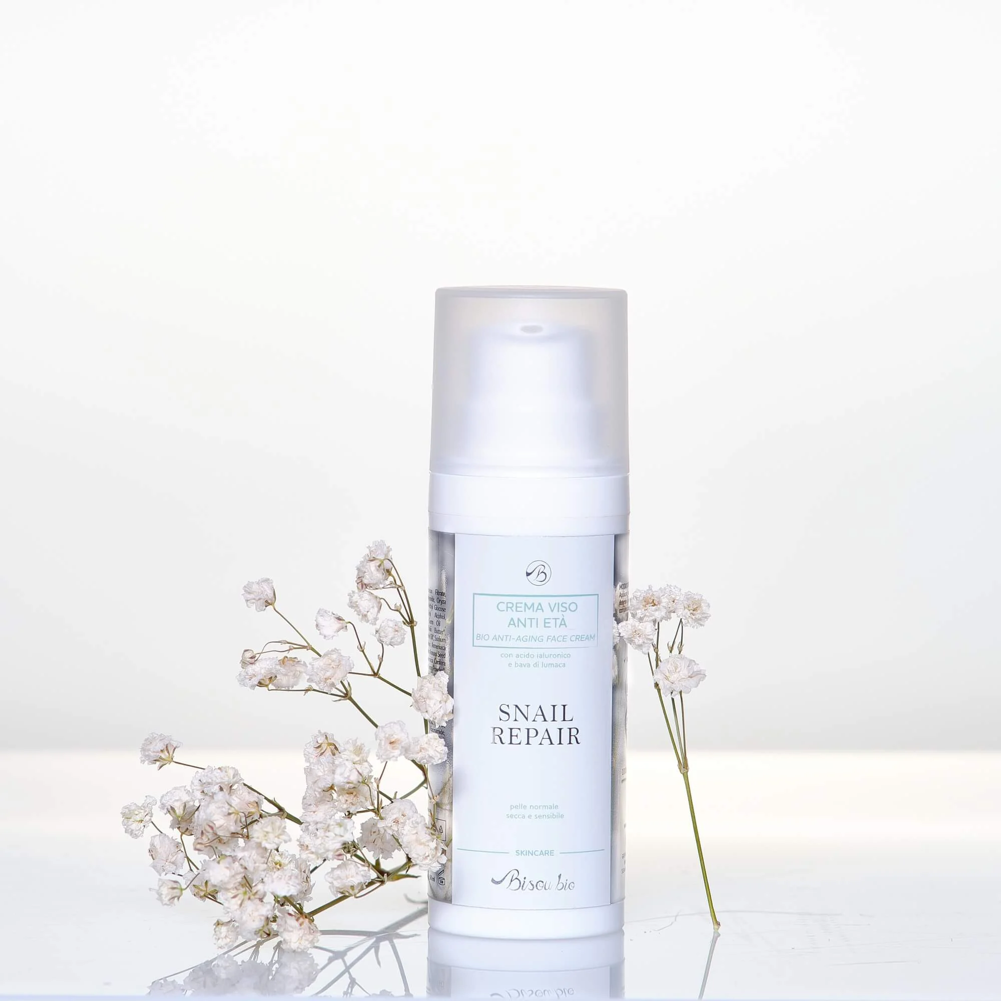 BISOUBIO Snail Repair Crema Viso Bava di Lumaca e Acido Ialuronico