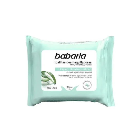 Babaria Aloe Vera Makeup Remover Wipes 25uds