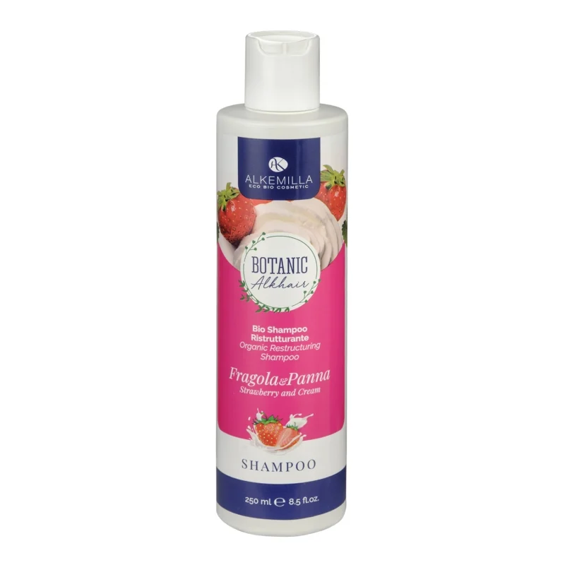 ALKEMILLA Bio Shampoo Ristrutturante Fragola e Panna