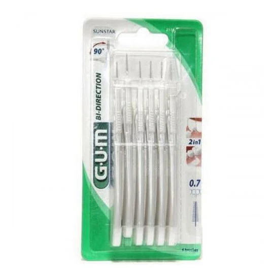 Gum Proxabrush Spazzola Interdentale Bi-Direzionale Conico 90° 0,7mm 6 Unità