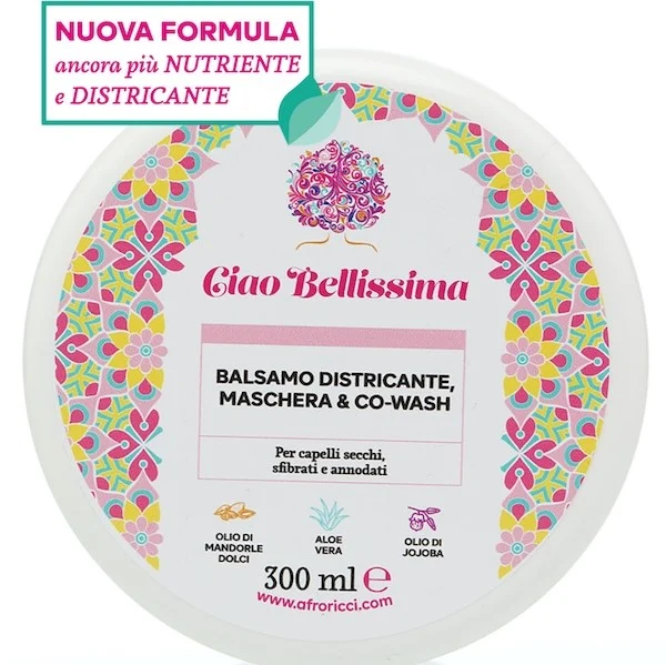 AFRORICCI Ciao Bellissima – Balsamo Districante, Maschera e Cowash per Capelli Secchi, Sfibrati e Annodati 300 ml