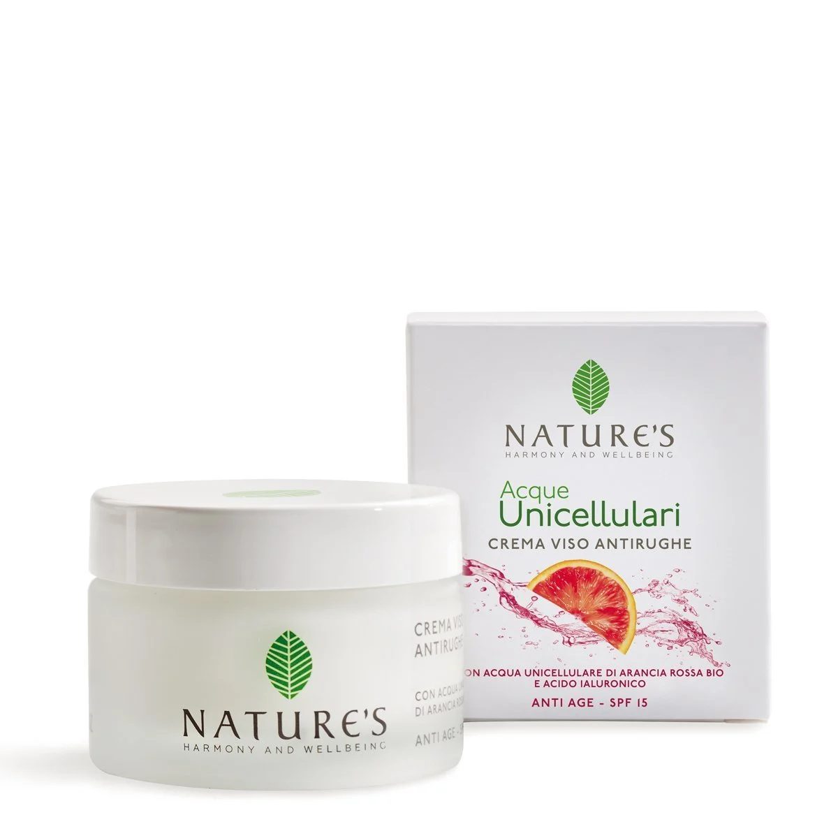 NATURE’S Acque Unicellulari – Crema Viso Antirughe SPF 15