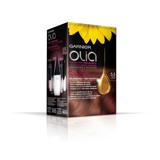 Garnier Olia Permanent Hair Color N°5.5 Mahogany 4 pezzi
