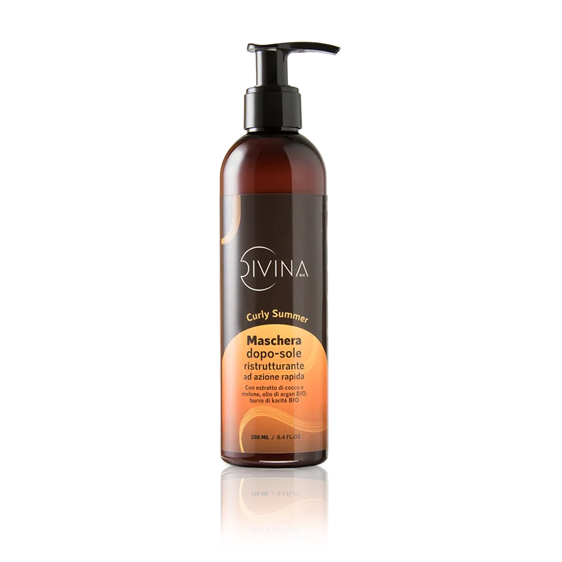 DIVINA BLK Curly Summer – Maschera Doposole Ristrutturante 250 ml