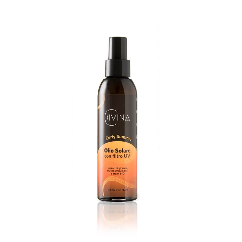 DIVINA BLK Curly Summer – Olio Solare con Filtro UV 150 ml
