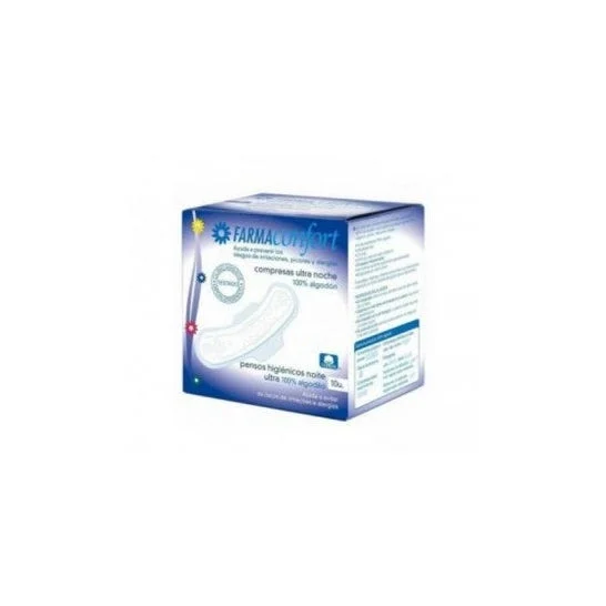 Farmaconfort Ultra-sottile notte alato Comfort Pad 10 unità