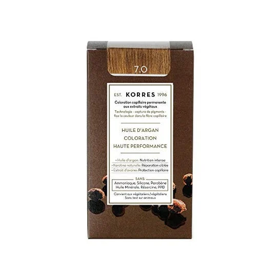 Korres Coloration Permanente Huile D'Argan Blond 7.0