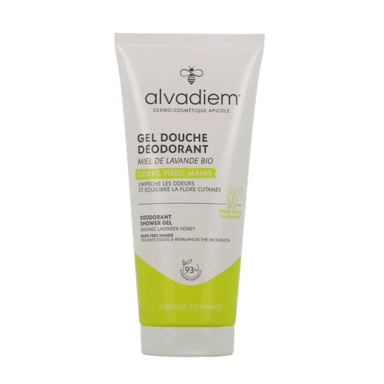Alvadiem Gel Douche Déodorant Miel Lavande Bio 200ml