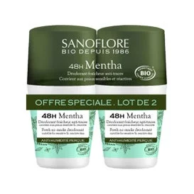Sanoflore Mentha Deodorante 48H Bio 2X50ml
