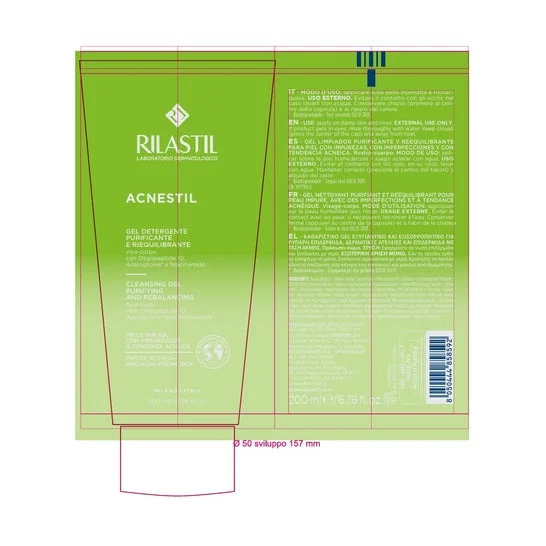 Gel detergente Rilastil Acnestil 200 ml