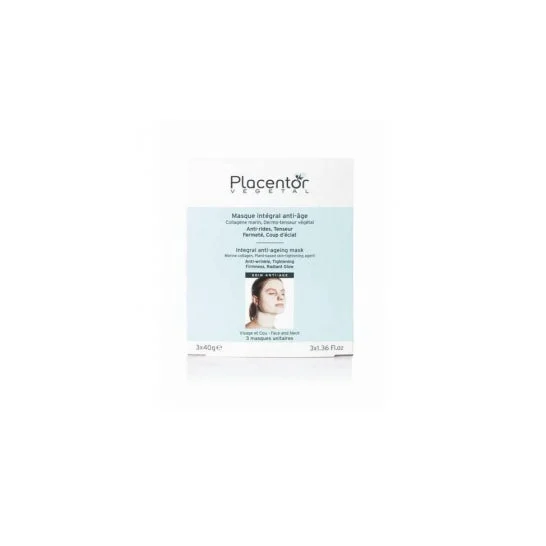 Placentor Vgtal integrale anti-invecchiamento Maschera viso e collo 3 Bustine 40 g