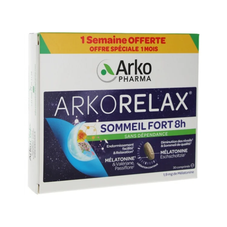 Arkopharma Arkorelax Sonno Forte 8ore 1.9mg Melatonina 30 compresse