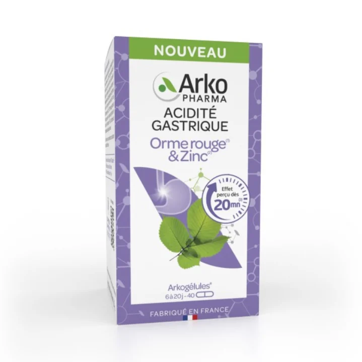 Arkopharma Arkocapsule Acidità Gastrica Olmo Rosso & Zinco 40 Capsule