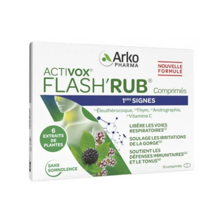 Arkopharma Flash'Rub Naso E Gola Vitamina C, Pelargonium 15 compresse
