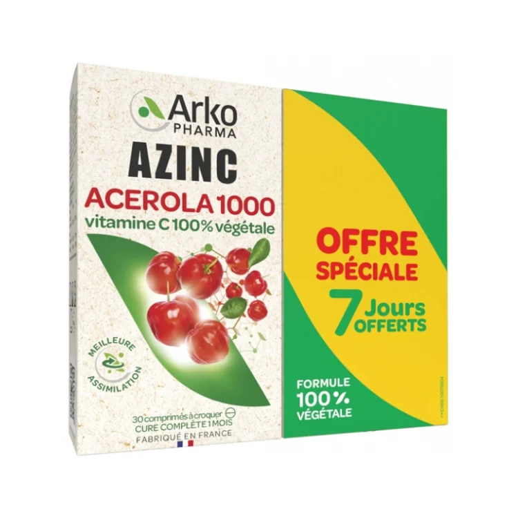 Arkopharma Azinc Acerola 1000 Vitamina C Naturale 2x30 Compresse