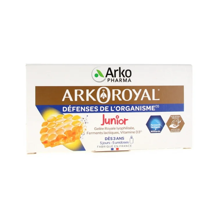 Arkopharma Arkoroyal Difese dell'Organismo Junior Pappa Reale, Vitamina D3 5x10ml