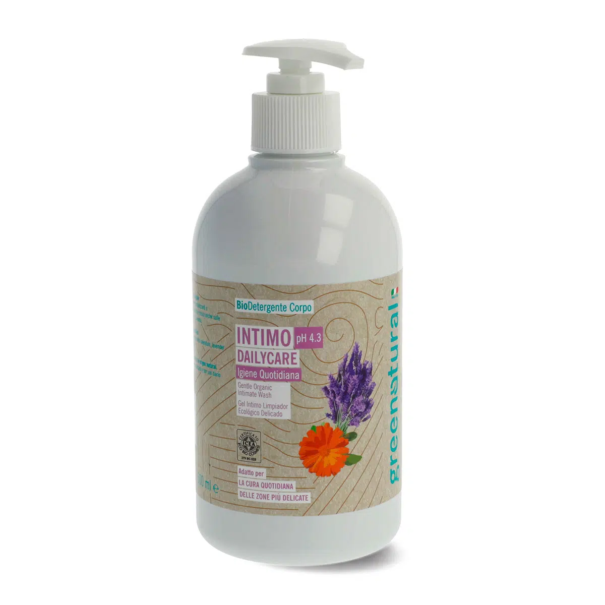 GREENATURAL Detergente Intimo Dailycare pH 4.3 500 ml