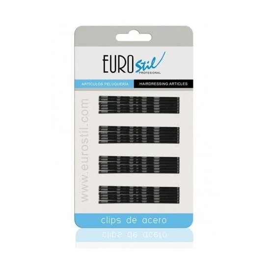 Eurostil Steel Clips Nero 50mm