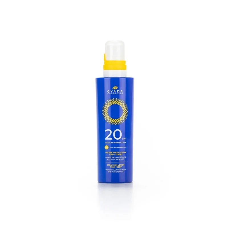 GYADA COSMETICS Solare Spray Viso Corpo SPF 20 Protezione Media