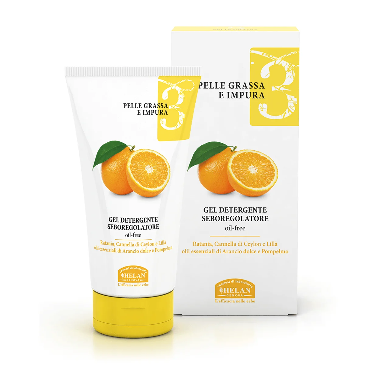 HELAN Linea Viso 3 Pelle Grassa e Impura – Gel Detergente Seboregolatore