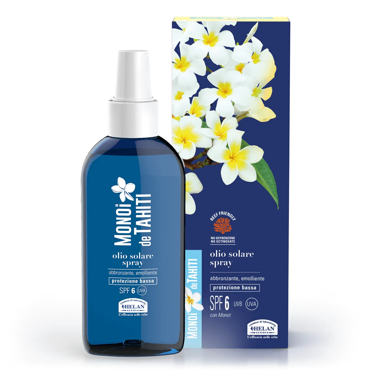 HELAN Monoi de Tahiti – Olio Solare Spray Abbronzante Emolliente SPF 6
