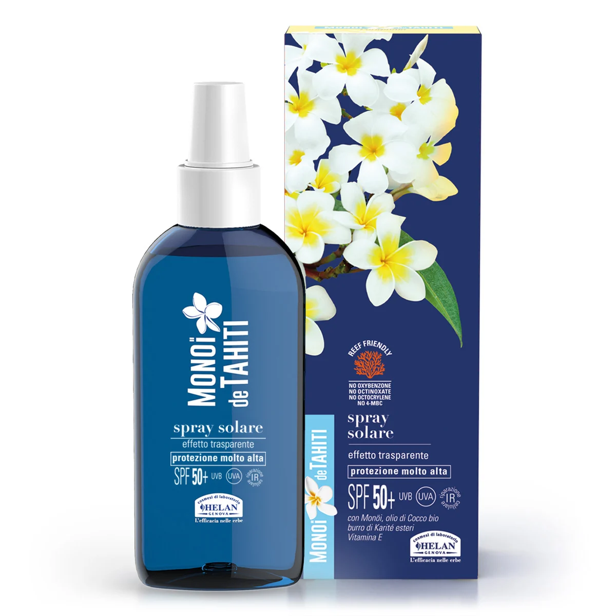 HELAN Monoi de Tahiti – Spray Solare Effetto Trasparente SPF 50+
