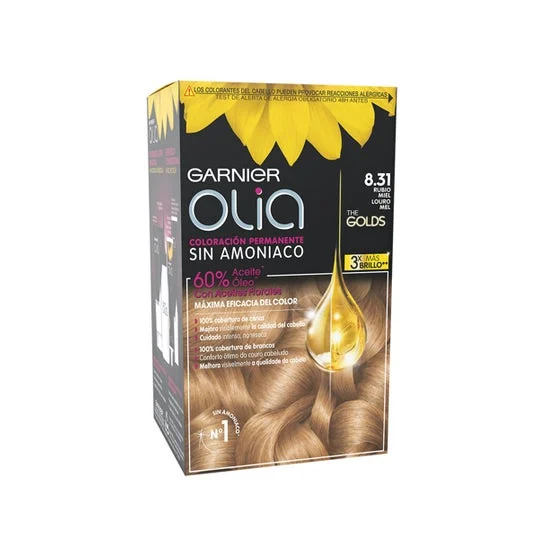 Garnier Olia Colorazione Permanente N°8.31 Biondo Miele 4 pezzi