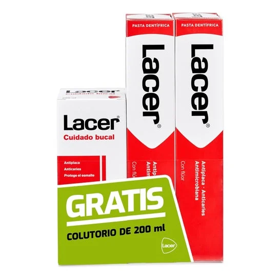 Dentifricio Lacer 2x125ml+ Collutorio 200ml