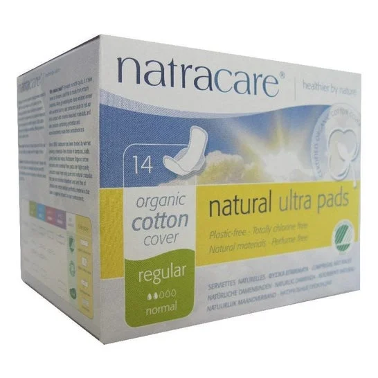 Natracare Pad regolare con ali Bio 14 pezzi