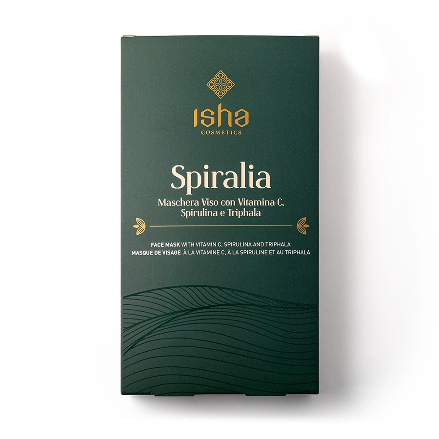 ISHA COSMETICS Spiralia – Maschera Viso con Vitamina C, Spirulina e Triphala