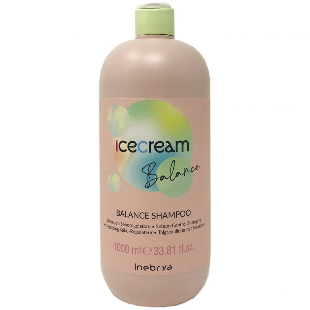 INEBRYA ICE CREAM BALANCE SHAMPOO CUTE GRASSA MELA VERDE SEBOREGOLATORE 1000ML