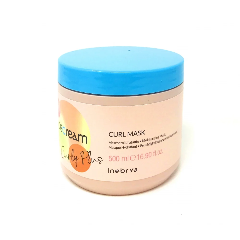INEBRYA ICE CREAM CURLY PLUS MASCHERA MORINGA CAPELLI RICCI 500ML