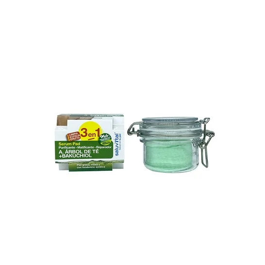 Saluvital Discos Serum Pad Árbol de Té + Bakuchiol para Piel mixta y grasa 50 discos